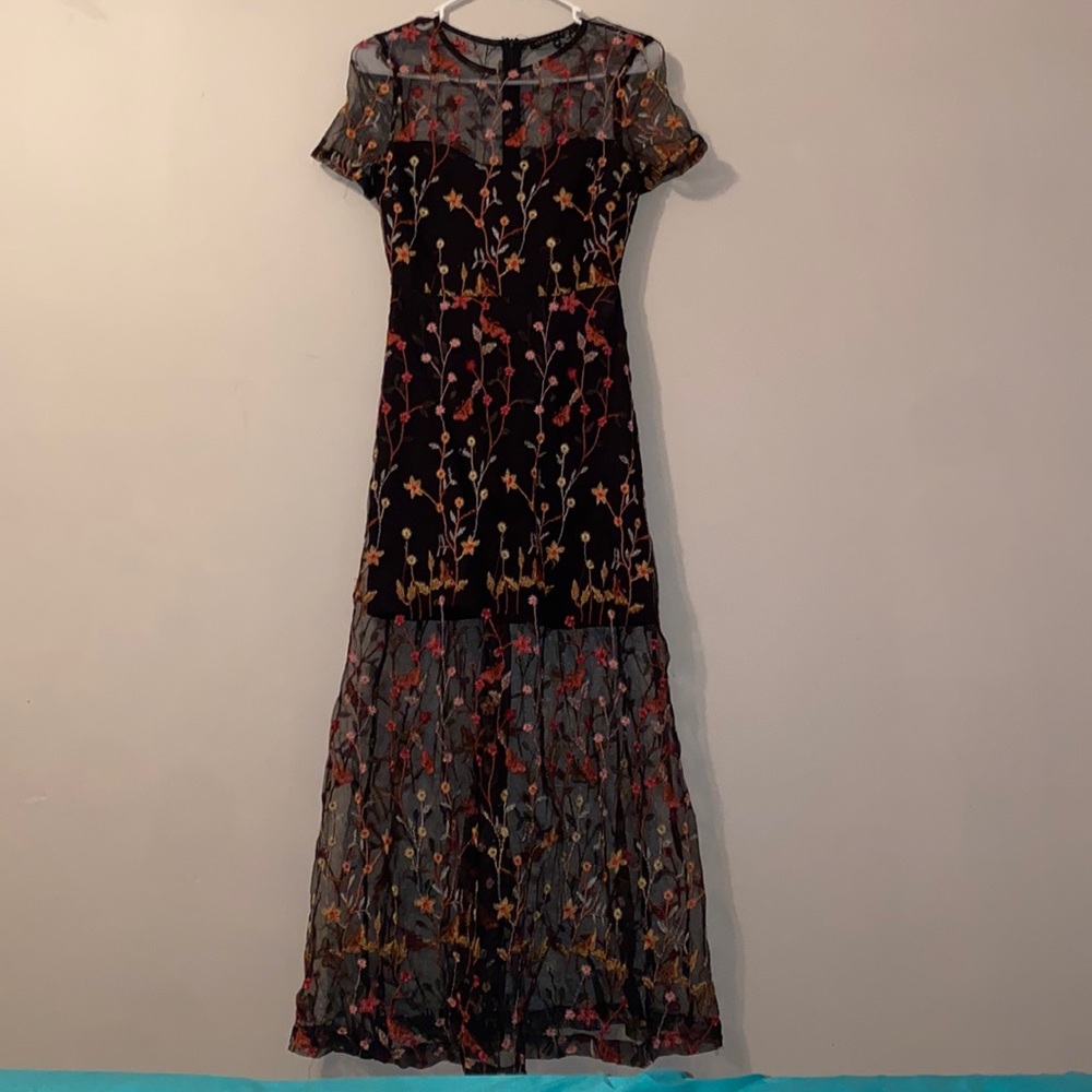 Floral black dress